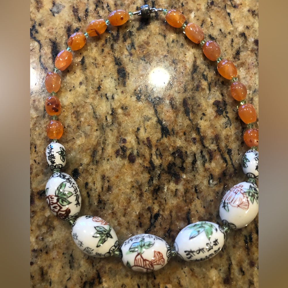 Beautiful glass bead necklace